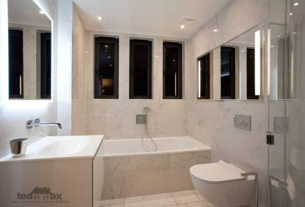 Tiled bath panel & invisible access panel