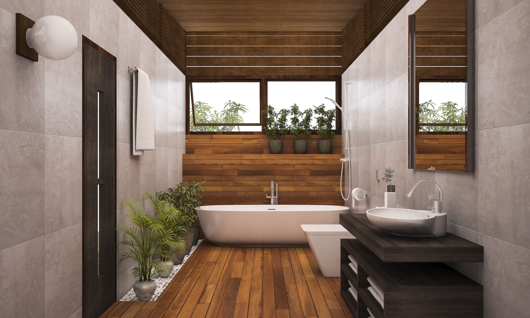 Wood bathroom design & Installation